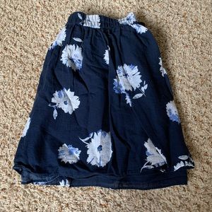 Dark blue floral skirt